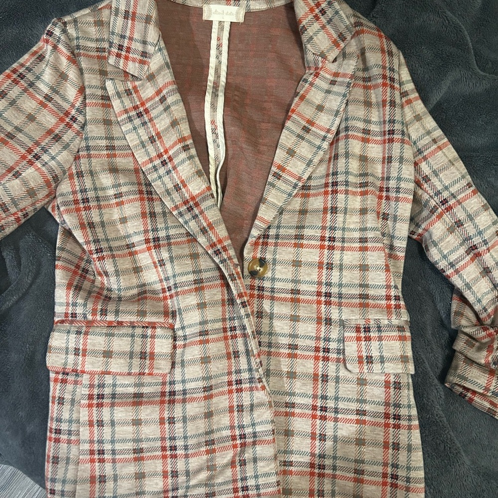 Altar'd State Plaid Blazer